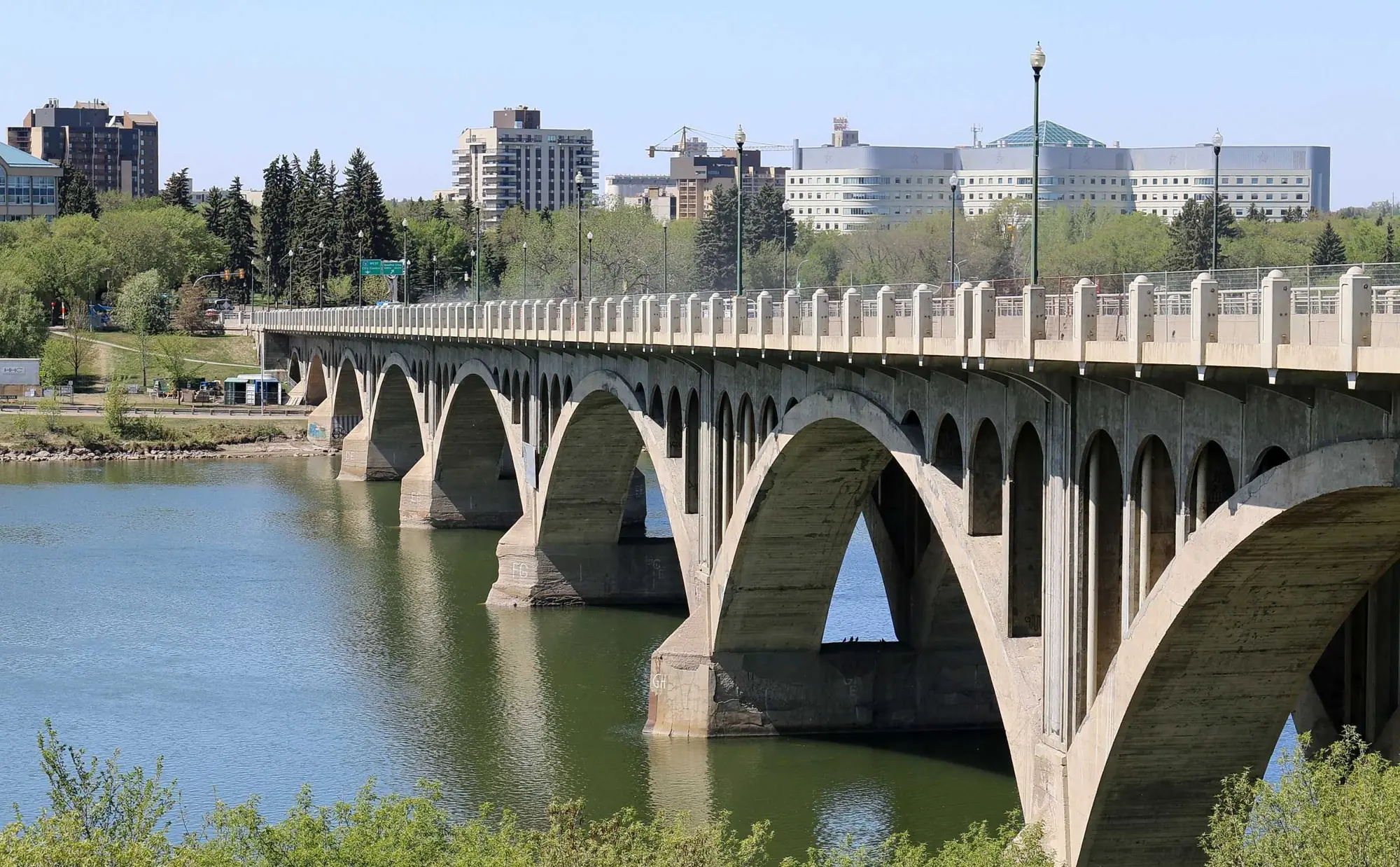 University Bridge over the South Saskatchewan River in Saskatoon.
